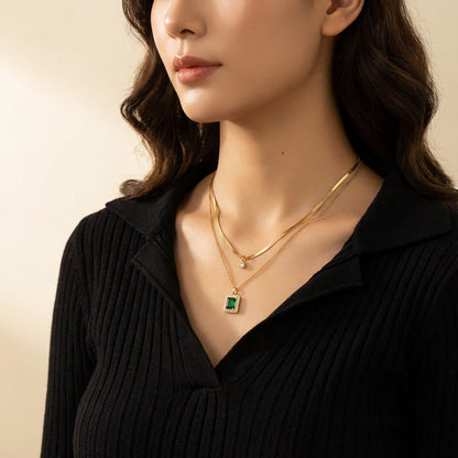 Golden Emerald Charm