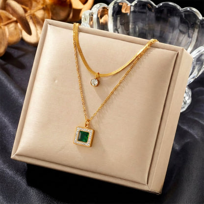 Golden Emerald Charm